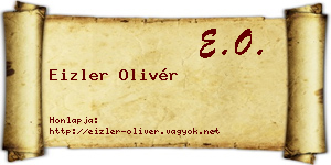 Eizler Olivér névjegykártya